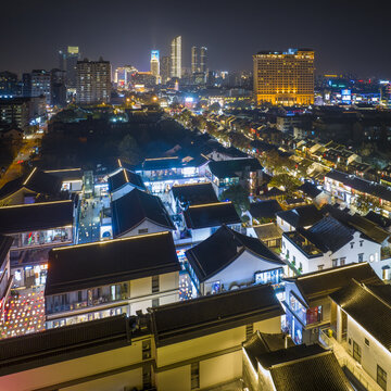 航拍江苏无锡城市风光