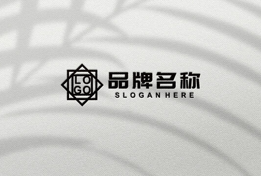 黑色立体字LOGO样机