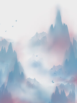 中國風(fēng)水墨山水畫