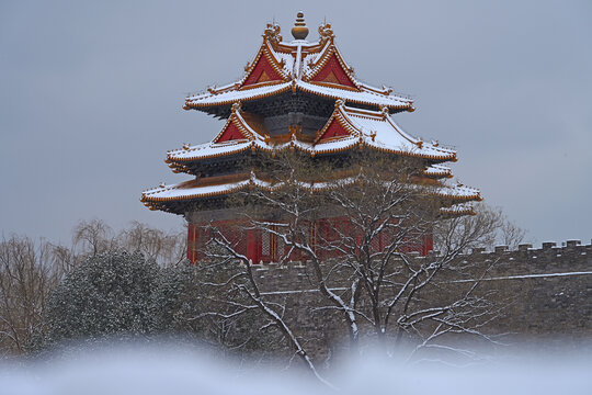 故宫角楼雪景