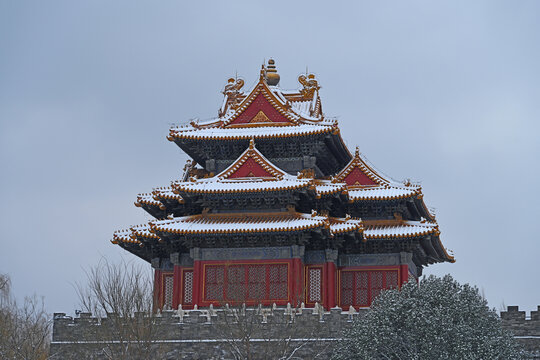 故宫角楼雪景