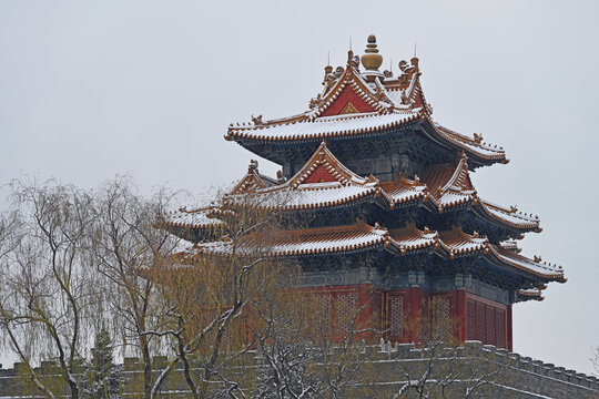 故宫角楼雪景