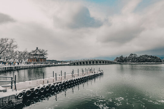 颐和园雪景