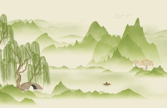 新中式青綠山水