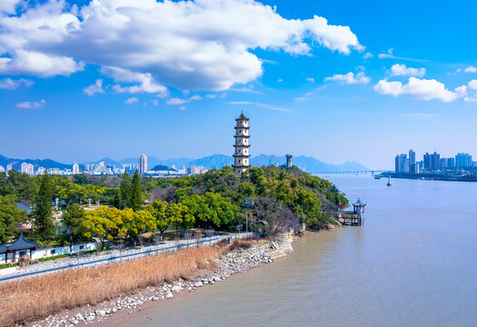 温州市江心屿江心双塔