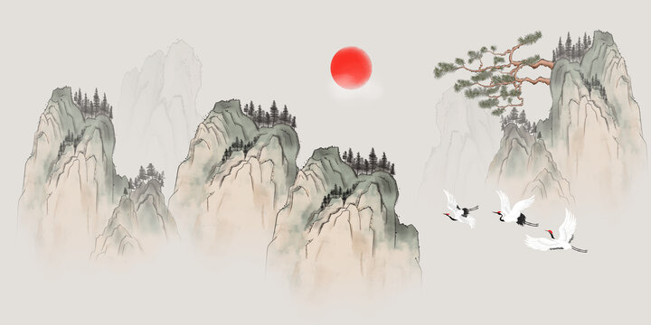 中国风水墨画