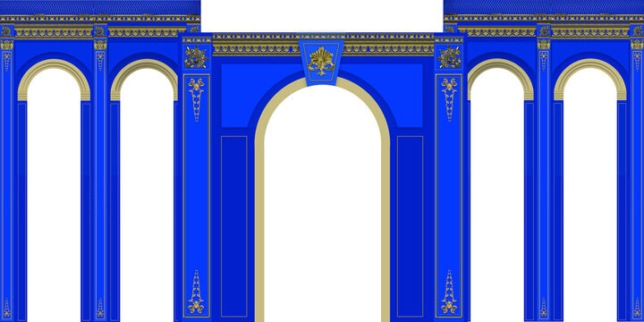 蓝金欧式拱门