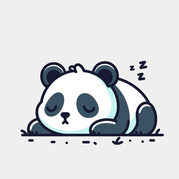 趴着睡觉熊猫