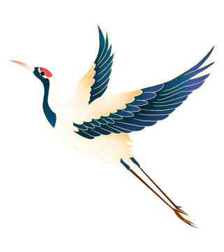 中國風(fēng)仙鶴插畫