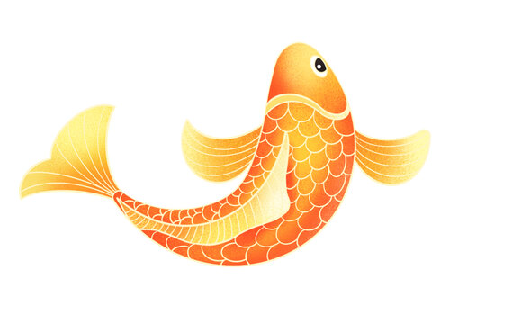 春節(jié)年俗插畫元素錦鯉圖片素材