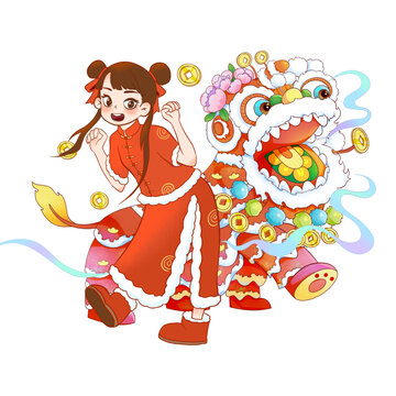 迎新年女孩