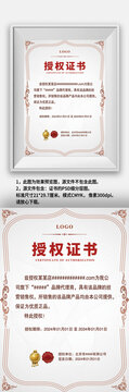 褐色邊框銀灰底紋網(wǎng)絡(luò)授權(quán)證書
