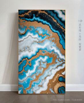 抽象大理石玄關(guān)裝飾畫