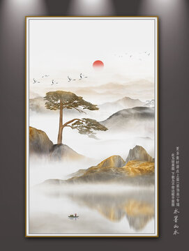 玄關(guān)山水畫