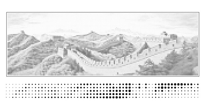 长城点状图案设计