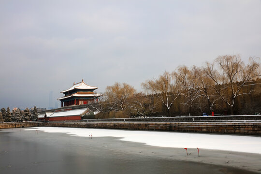 故宫神武门雪景