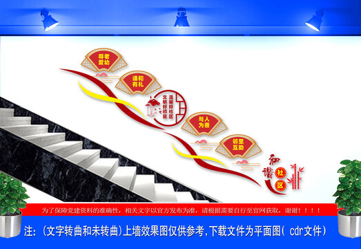 和諧社區(qū)樓道文化墻