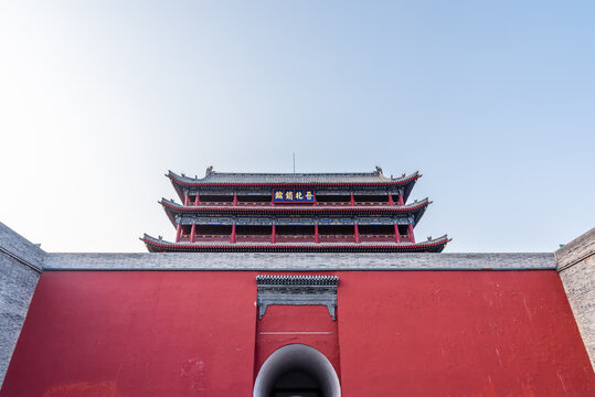 中国山西忻州古城拱辰门城楼