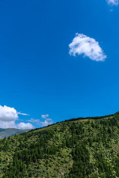 山西五台山黛螺顶自然风光