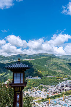 山西五台山黛螺顶自然风光