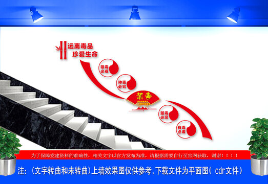 禁毒楼梯文化墙