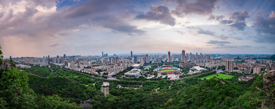 广西柳州高空俯瞰全景