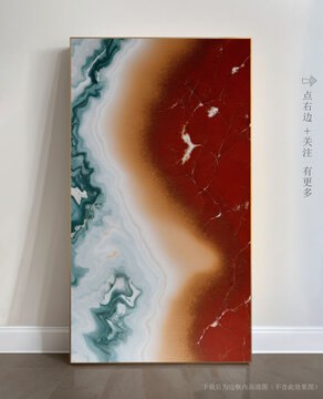 抽象大理石玄關(guān)裝飾畫