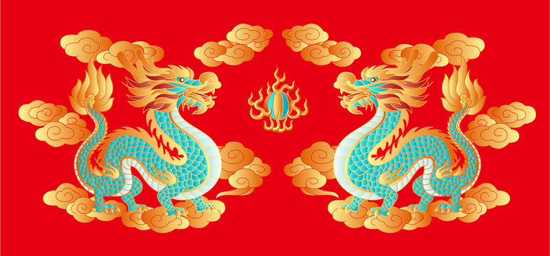 2024龍年國潮插畫