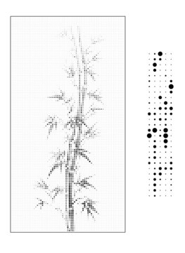 水墨竹子圆点镂空