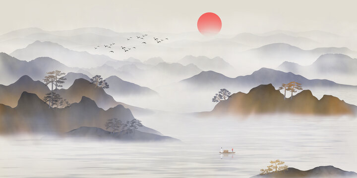 新中式山水畫