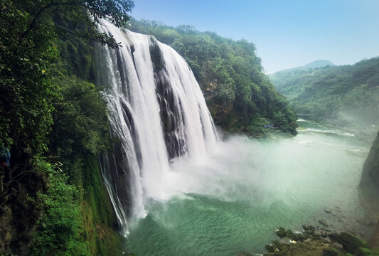 黄果树瀑布侧全景