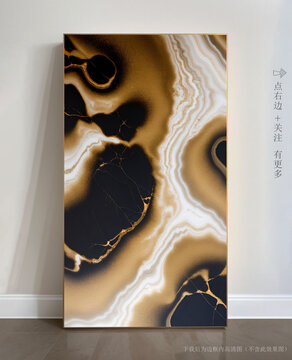 唯美條紋藝術(shù)畫(huà)大理石
