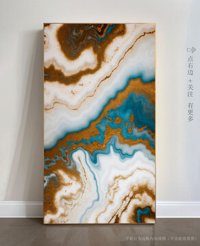 抽象大理石玄關(guān)裝飾畫