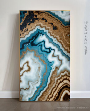 唯美條紋藝術(shù)畫(huà)大理石