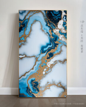 玄關大理石背景墻抽象畫