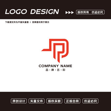 P字母logo标志