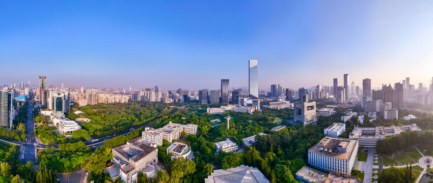 深圳南山区天际线全景