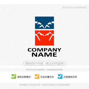 牛頭牛角牛首LOGO設(shè)計