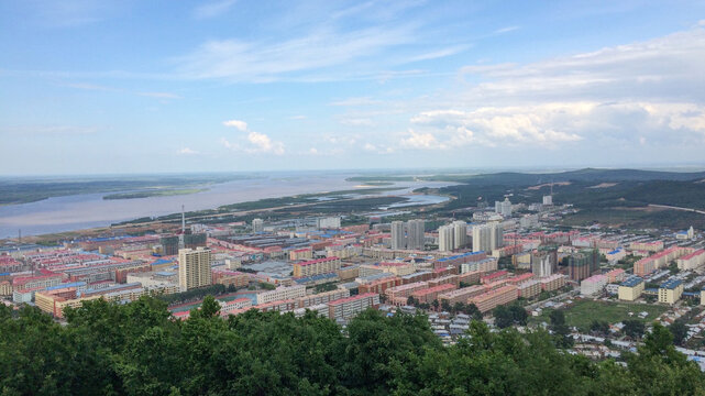 黑龙江抚远城市风景