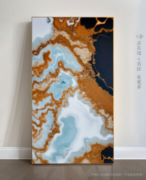 玄關(guān)大理石背景墻抽象畫