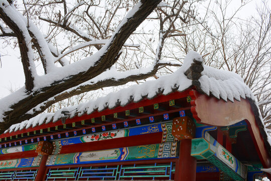 古建筑雪景