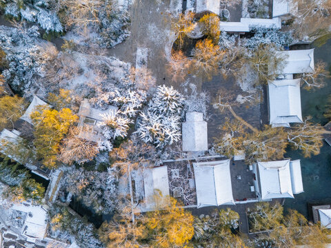 济南趵突泉公园雪景