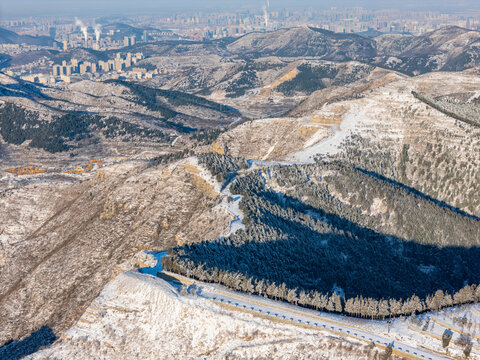 济南黑峪顶雪景