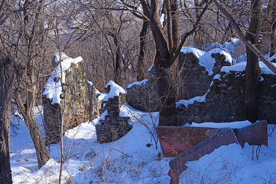 雪中京西古村落