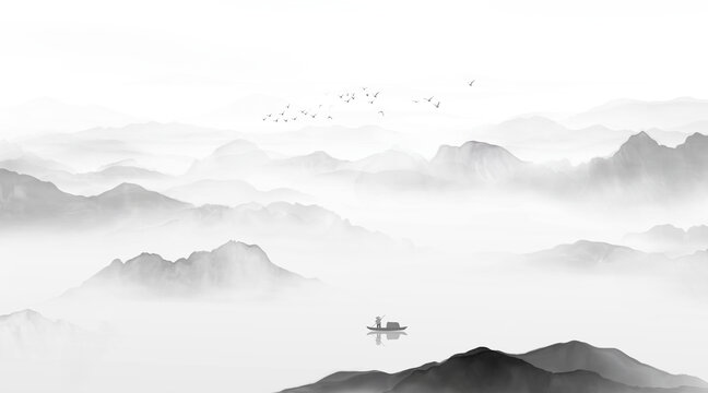 水墨山水畫