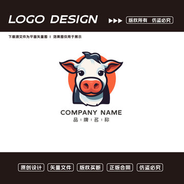 卡通牛logo