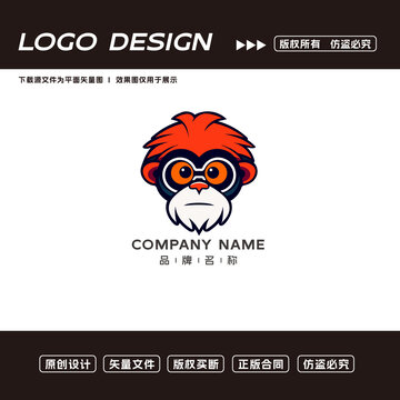 卡通猴子logo