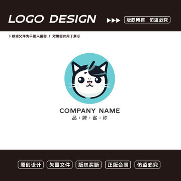 卡通猫logo