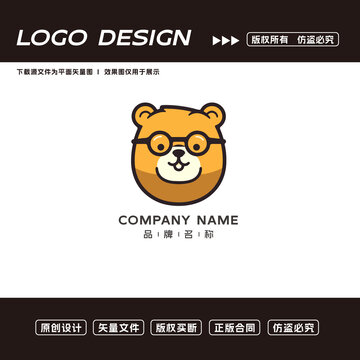 熊logo卡通logo