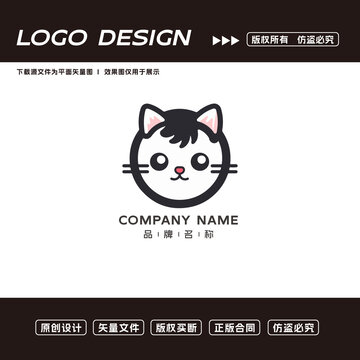 卡通猫logo